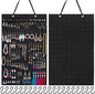 Caffox Hanging Earring Holder, Large Earring Organizer with 20Pcs Extra Hooks for Earrings, Necklaces, Bracelets, Jewelry and Sunglasses, Wall Earring Display for Home, Holds Up To 300 Pairs