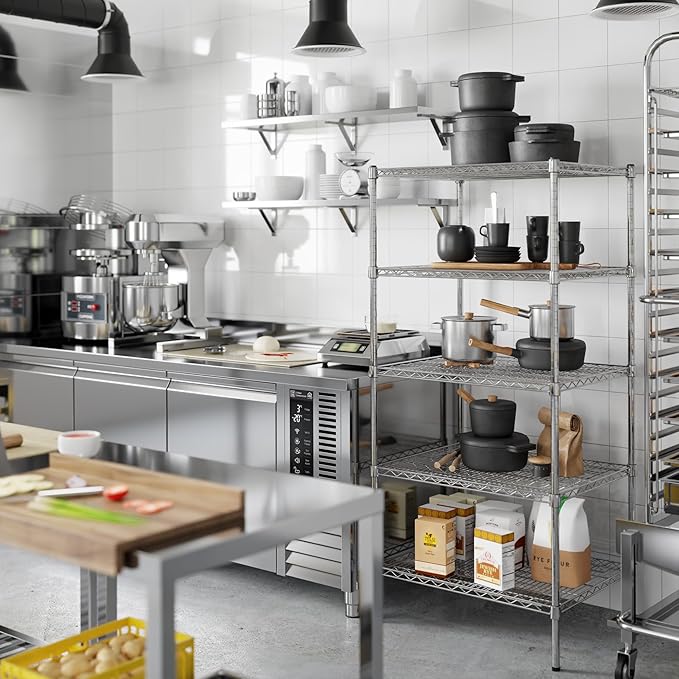24" Deep x 30" Wide x 64" Height Wire Shelving Kit | 5-Tier | NSF Commercial Storage Rack Unit