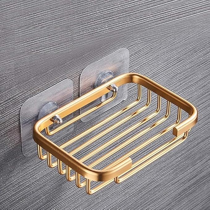 Soap Holder Dish, Bar Suction Cup Soap Tray Wall Mounted, Rustproof Stainless Steel Sponge Holder Caddy for Bathroom Bathtub Kitchen Sink