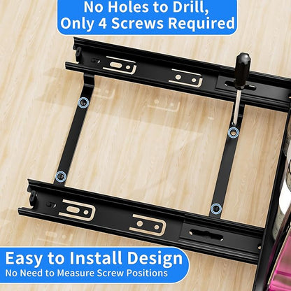 BOIVSHI Pull Out Spice Rack Organizer for Cabinet, Heavy Duty Spice Organizer, Vertical Spice Rack Organizer for Kitchen, Cabinet, Pantry (10.5''Wx10.5''Dx2.8''H, Metal Black)