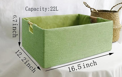 Storage Bin for Shelves Rectangle Closet Baskets Foldable Box with Handles, Gray Storage Bins, Storage Boxes for Home Office Car Dormroom