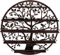 Sorbus® Wall Mounted 5 Tier Nail Polish Rack Holder - Tree Silhouette Round Metal Salon Wall Art Display (Bronze)