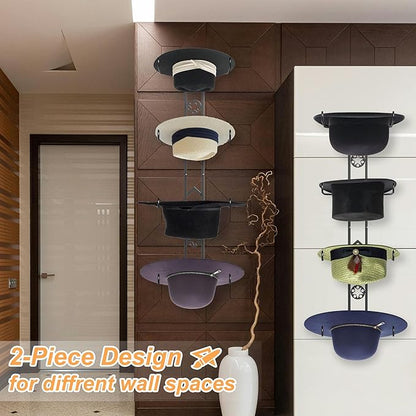 12 Pieces Cowboy Hat Organizer Hangers for Wall, Western Hat Rack Wall Mounted with Decorative Star, Metal Cowboy Hat Holder for Western, Cowboy, Beach, Fedora, Sun Hats (3 Pack)