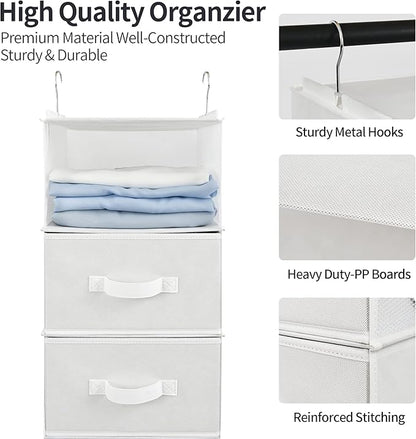 GRANNY SAYS Bundle of 1-Pack Baby Closet Organizer & 1-Pack Hanging Storage Shelves