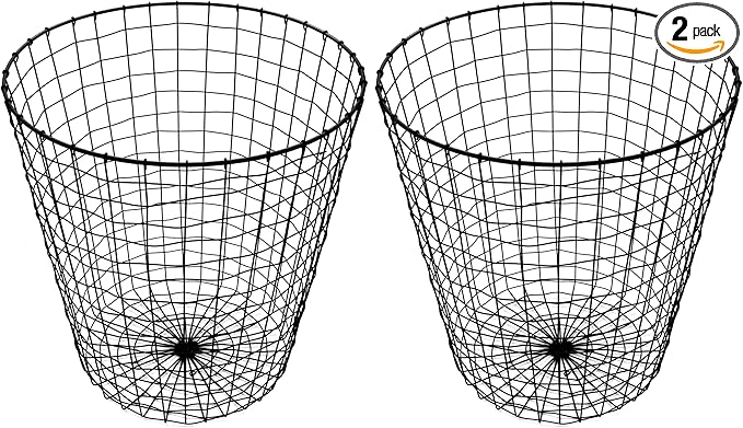 G.E.T. WB-312-MG Heavy Duty Iron Wire Utility Storage Basket, Round, 16" x 18" (Pack of 2)