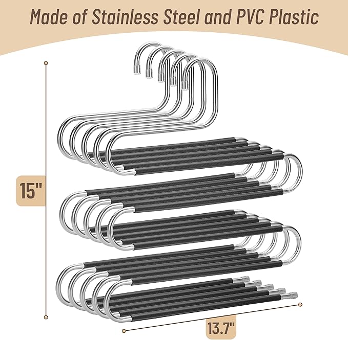 Mr. Pen- Pants Hangers - Space Saving, 5 Pack, Jeans Hangers