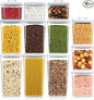 Melovom 12 Pcs Pop Food Storage Containers Airtight Food Storage Containers Set with Lids Kitchen Pantry Organization and Storage, 3.4Qt, 2.8Qt, 2.1Qt, 1.2Qt
