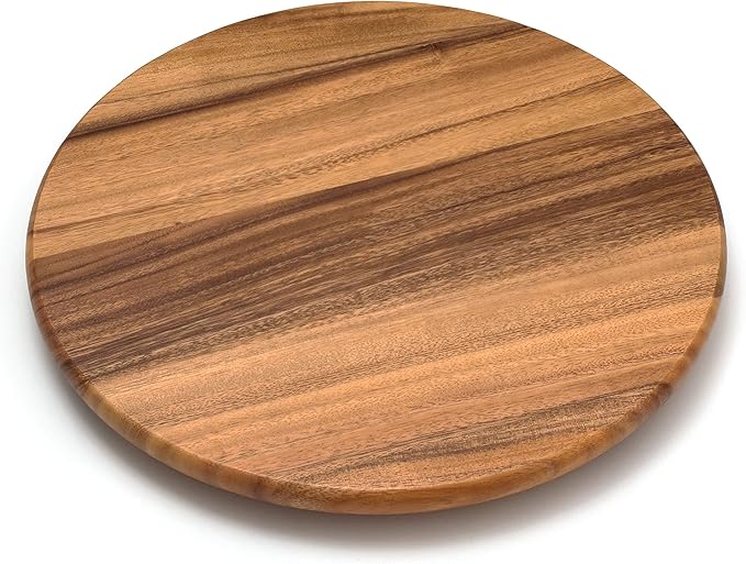 Lipper International Acacia Wood 16" Lazy Susan Kitchen Turntable