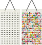 PACMAXI Shoe Charms Organizer, Hanging Shoe Charm Holder with 184 Holes, Portable Display Stand, Wall Mounted Holder
