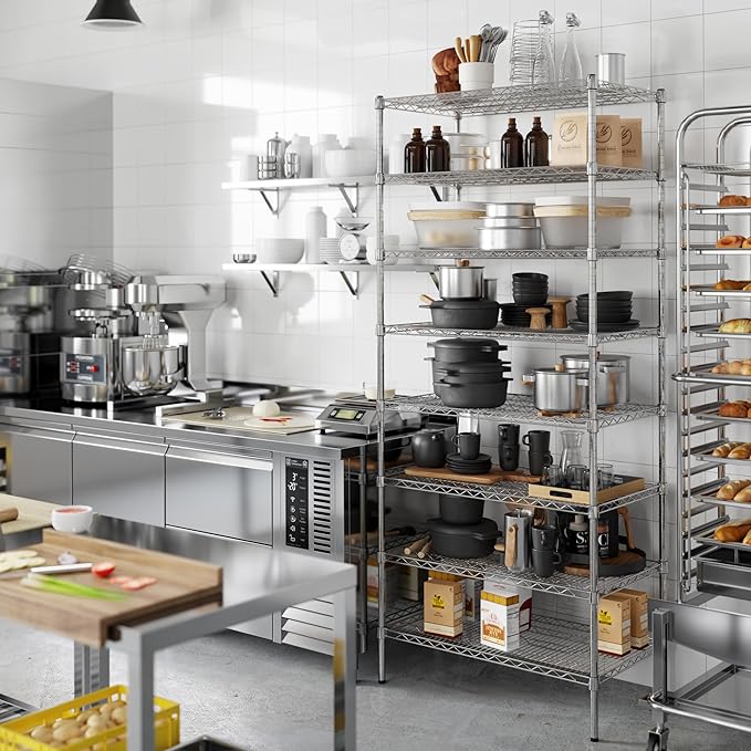 21" Deep x 36" Wide x 86" Height Wire Shelving Kit | 8-Tier | NSF Commercial Storage Rack Unit