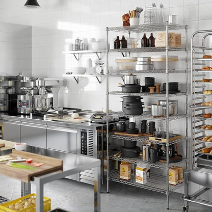21" Deep x 36" Wide x 86" Height Wire Shelving Kit | 8-Tier | NSF Commercial Storage Rack Unit