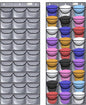 Brandland Hat Organizer for Baseball Caps – 27 Clear Pockets Over-the-Door Rack – Space-Saving Cap Holder Organizer for Hats, Visors, and Accessories – Gray