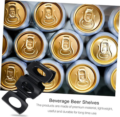 BESTOYARD 2pcs Wine Bottle Mat Shelf Fridge Can Organizer Cupboard Organiser Soda Fridge Organizer Tin Can Storage Pad Beverage Refrigerators Drinks Bottle Rack Canned, 25.5X10CM, Black