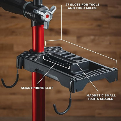 Feedback Sports | Tool Tray for Bike Repair Stands | Compatible W Upright Repair Stands | Black