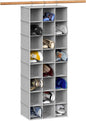 Simple Houseware 24 Section Shelves Hanging Shoes Organizer Holder for Closet, Gray
