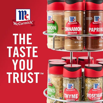 McCormick Spice Rack, Two Tier Chrome, Featuring 16 Herbs & Spices for Everyday Cooking, Great Gift for Housewarming, Wedding & Bridal Shower, 26.09 oz