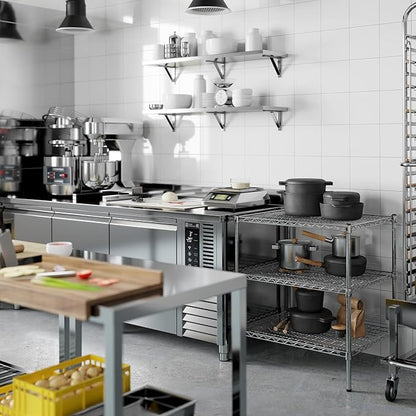 24" Deep x 30" Wide x 34" Height Wire Shelving Kit | 3-Tier | NSF Commercial Storage Rack Unit