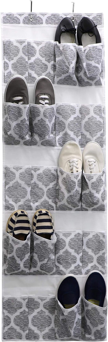 Home Basics Arabesque Non-Woven Closet Storage (2, 20 Pocket Over The Door Shoe Organizer)