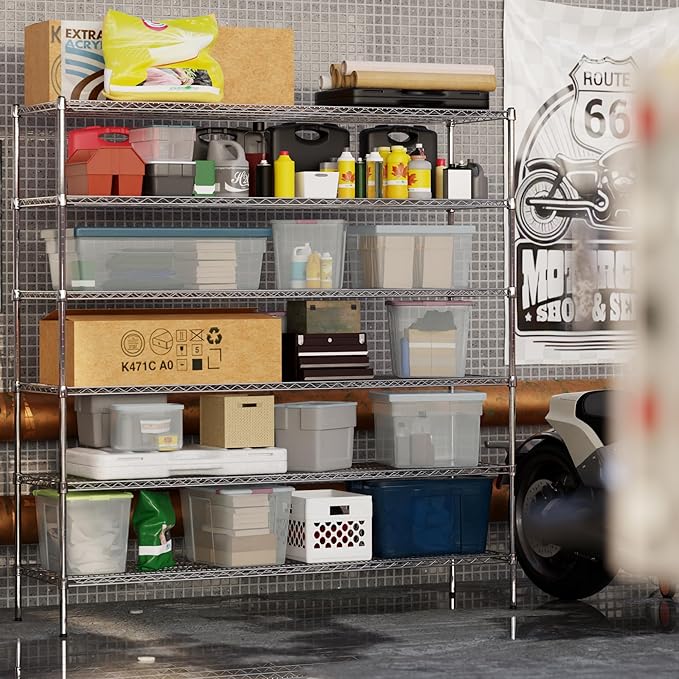 21" Deep x 72" Wide x 74" Height Wire Shelving Kit | 6-Tier | NSF Commercial Storage Rack Unit