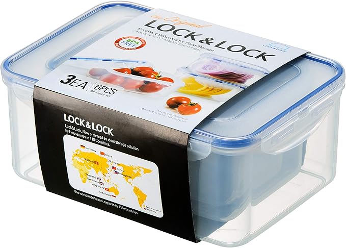 Lock & Lock Assorted Food Storage Container Set (6-Piece)