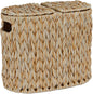 Toilet Paper Storage with Double Lid, Toilet Paper Basket for Storage, Waterproof & Freestanding Tissue Holder for Bathroom, 4 Rolls, Beige