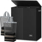 SOLEDI Double Laundry Hamper with Lid and Removable Laundry Bags,Divided Laundry Bin - Large Clothes Hamper 2 Section - Collapsible Laundry Baskets for Bedroom, Bathroom, Laundry Room,Black