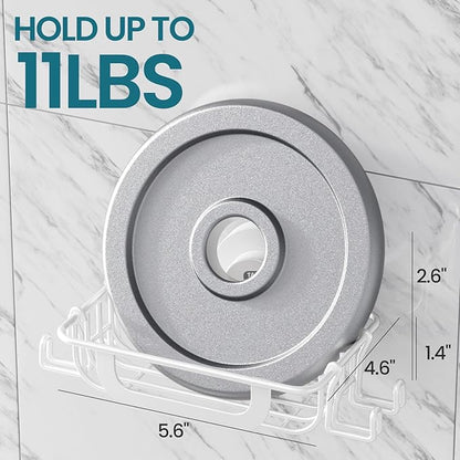TAILI Soap Bar Holder Dish with Hooks, Shower Soap Tray Saver Suction Cup with Razor Holder for Wall, Rustproof Stainless Steel Bath Shampoo Caddy for Bathroom Accessories Organizer,Sink,White