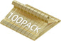 SPECILITE Metal Wire Clothes Hangers Bulk 100 Pack with Notches for Standard Size Coats, Shirts, Suits, Pants, Heavy Duty, Space-Saving, Gold