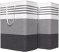 WOWBOX 2 Pack Laundry Baskets, Laundry Hampers, Freestanding Dirty Clothes Hampers with Reinforced Handles & Cross Stitch & Waterproof Coating, for Laundry Bedroom Bathroom Dorm,125L Grey