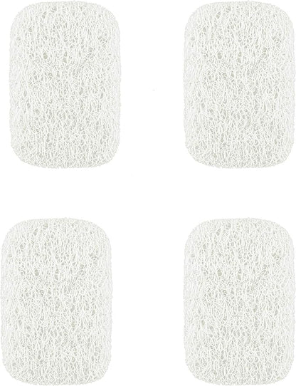 Snowkingdom 4 Pack White Soap Saver Holder for Bar Soap Shower Bathroom Dish Self Draining Lift Pad Porous Construction air circulate 2.9" x 4.5" PVC Non-BPA Non-Slip Durable