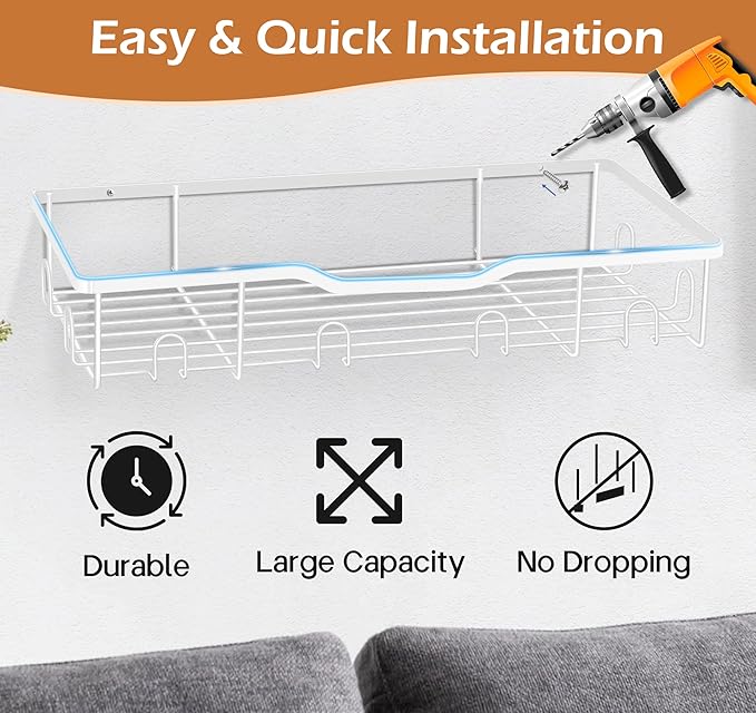 KEETDY Metal Hat Racks for Baseball Caps Wall Hat Organizer Fit 20 Caps Holder, 2 Packs Sturdy Wall Mounted Hat Storage Organizer, White
