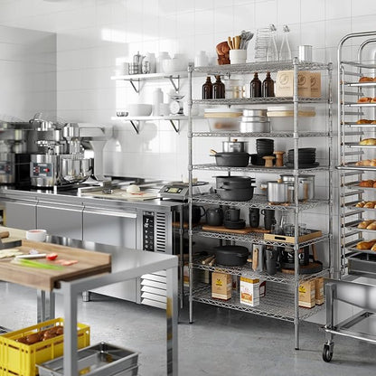 21" Deep x 36" Wide x 74" Height Wire Shelving Kit | 8-Tier | NSF Commercial Storage Rack Unit