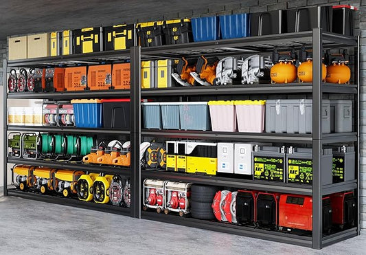 67" Wide 5-Tier Garage Shelving Unit, 67" W x 24" D x 84" H, Heavy Duty Garage Storage Shelves,3500 LBS Capacity, Industrial Adjustable Shelves for Basement Warehouse, 3 Pack