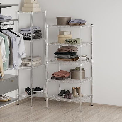 24" Deep x 30" Wide x 64" Height Wire Shelving Kit | 5-Tier | NSF Commercial Storage Rack Unit