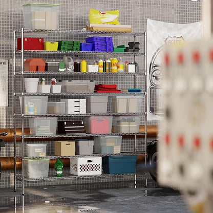14" Deep x 72" Wide x 86" Height Wire Shelving Kit | 8-Tier | NSF Commercial Storage Rack Unit