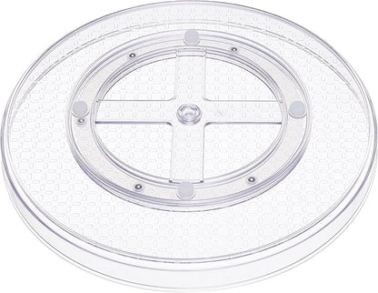 Amazon Basics Clear Lazy Susan Turntable Organizer for Organization, 12-Inch, 2-Pack