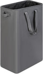 efluky Slim Laundry Basket, Narrow Laundry Hamper with Handles, Collapsible Dirty Clothes Hamper, Tall Laundry Bin for Laundry Room, Dorm and Bedroom, 19.8 Gallon (75L) Grey