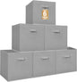 STORAGE MANIAC Storage Cubes, 13 Inch Collapsible Storage Bins with Handles, 6 Pack Fabric Foldable Bins for Organization, Durable Storage Bins for Closet, Shelves, Offices, Toys, 6-Pack Grey
