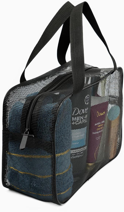 REDSINDA Mesh Shower Caddy Bag for Bathroom Gym Camping Portable Travel Mesh Toiletry Bag for Women Men