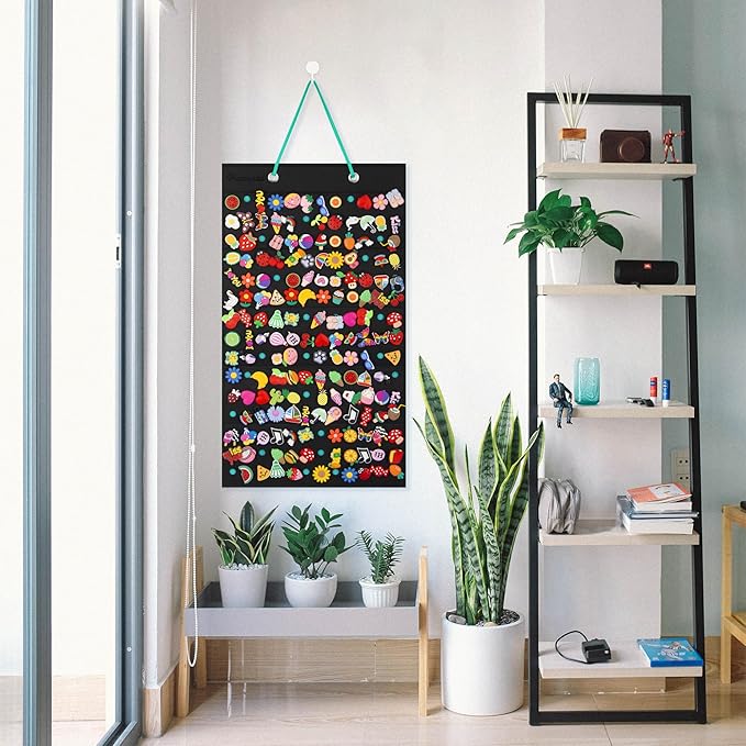 PACMAXI Hanging Shoe Charm Holder with 180 Holes, Wall Mounted Display Organizer for Shoe Charms