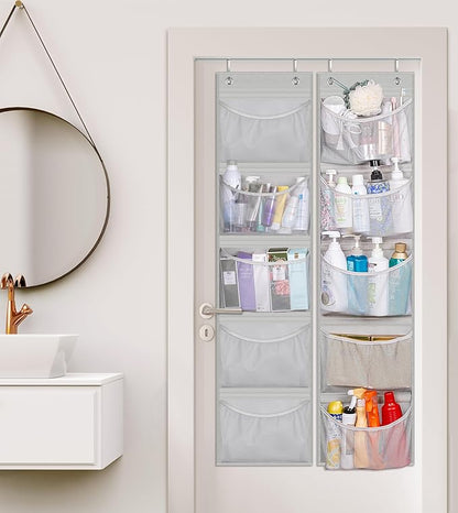 KEETDY Over the Door Organizer Storage for Closet with 5 Pockets Organizer for Bedroom Bathroom, 2 Pack