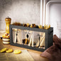 Nuenen Wooden Silverware Caddy Flatware Cutlery Holder Rustic Spoon Fork and Knife Countertop Holder 3 Section Flatware Dispenser Utensil Organizer Containers for Home Kitchen Restaurant