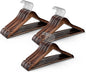HOUSE DAY Bulk Wooden Hangers 50 Pack, Heavy Duty Wood Coat Hanger for Closet, Smooth Finish Wooden Suit Hanger with Non Slip Pants Bar, Sturdy Wood Clothes Hangers for Shirts, Walnut