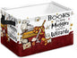Book Magic Storage Basket Large Foldable Owl Storage Bin Cube Collapsible Organizer for Pantry Bedroom Decor