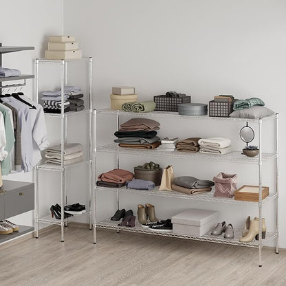 21" Deep x 72" Wide x 54" Height Wire Shelving Kit | 4-Tier | NSF Commercial Storage Rack Unit