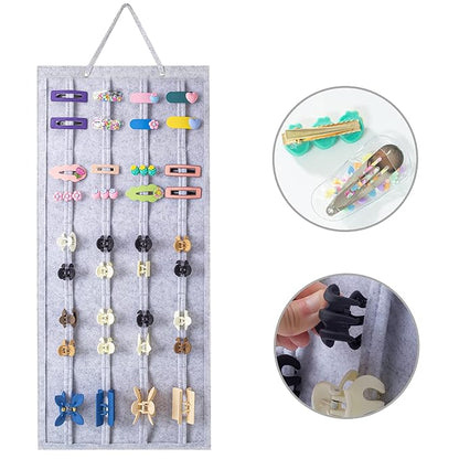 SMUK Large Hair Claw Clip Organizer Holder, Hanging Claw Clips Storage for Women Girls, Hair Clip Stand Holder for Wall, Door, Closet, Big Claw Clip Display for Teen Girls