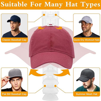 Hat Racks for Baseball Caps,Hats Rack Organizer Hold Up to 20 Hats,Hat Organizer for Baseball Caps Hat Holder Storage Display Adhesive/Wall Drilled for Wall,Door,Closet,Hat Racks for wall (1PK, Clear)