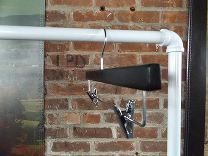 NAHANCO 14” Flat Wooden Skirt/Pant Hanger with Chrome Hardware, Black (Pack of 25)