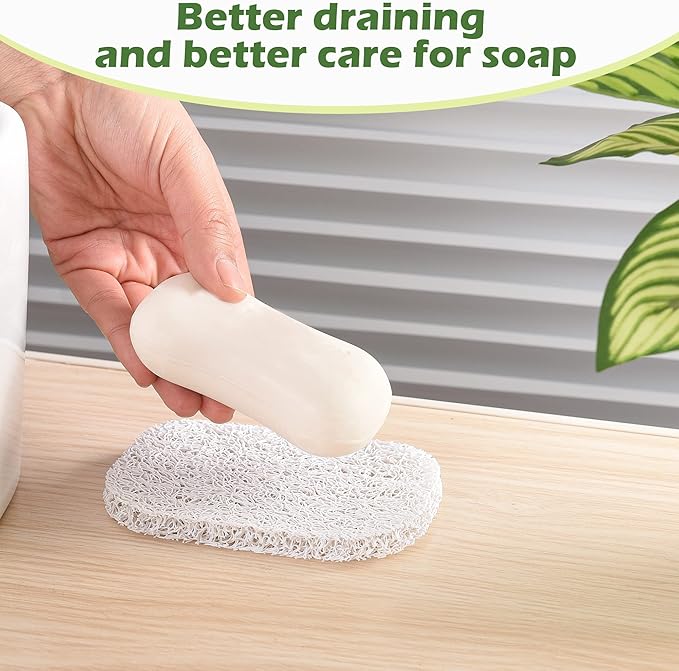 Jephen 4pcs Soap Lifting Pads for Soap Dish,Bars soap Holder for Shower Kitchen Bathroom Travel Hotel Cleaning Supplies