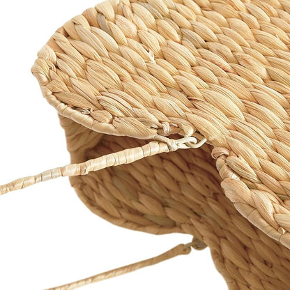 Butterfly Wicker Storage Basket, Natural Water Hyacinth, Handmade Organizer for Toys, Picnics, Home (Butterfly shaped)